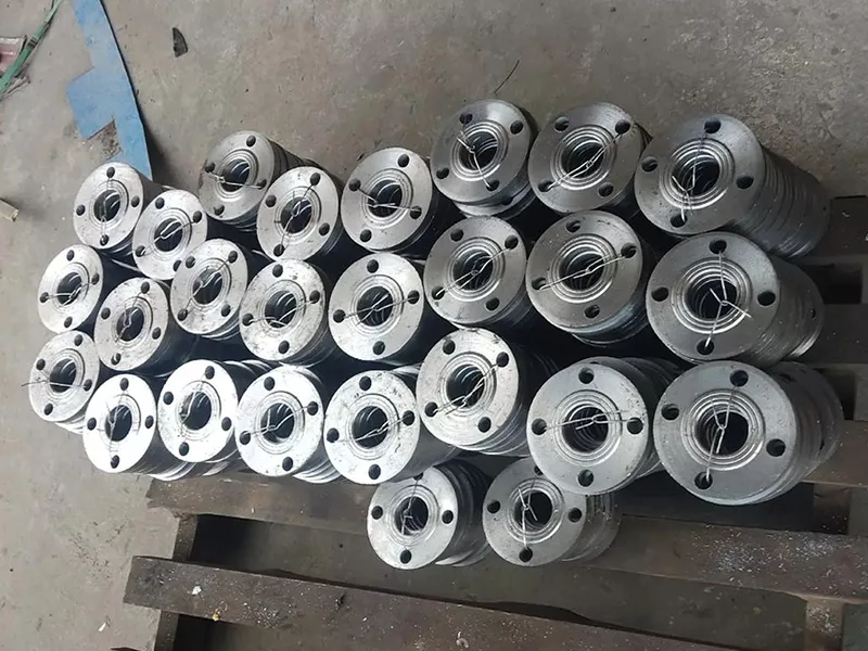 Carbon steel backing flange for copper nickel stub end