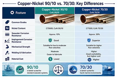 Copper Nickel 90/10 vs 70/30